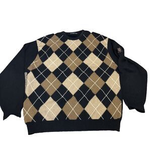 Peter Scott Cashmere Sweater Made in Scotland UMCC Argyle Men's 46 - Montclair